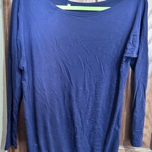 Elegant Navy Blue off the shoulder Women's Top